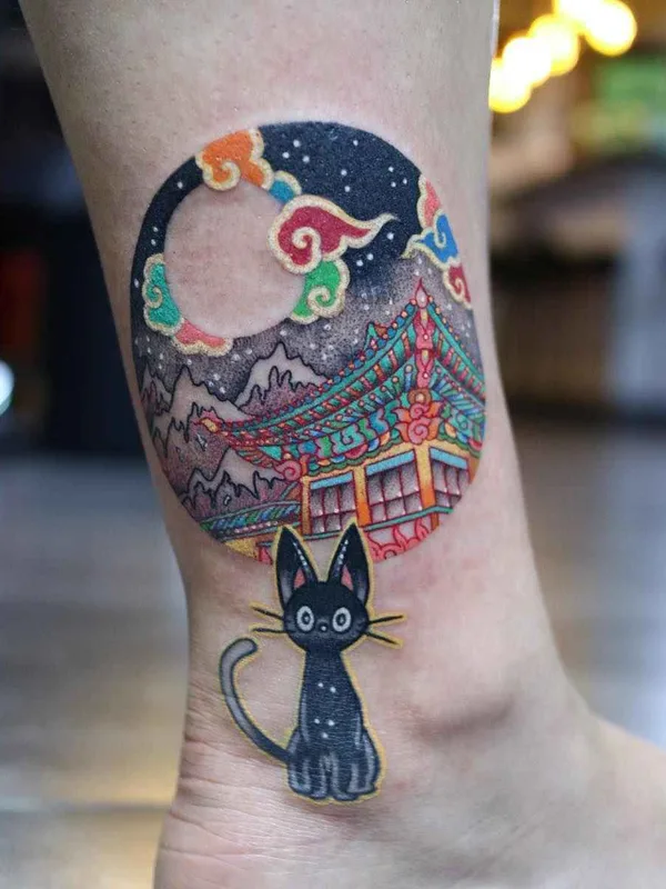 color illustrative татуировка на ankle #17898 | Тату мастер Pitta