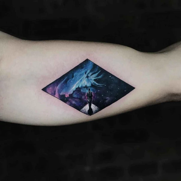 Illustrative Galaxy, Figure tattoo on Forearm