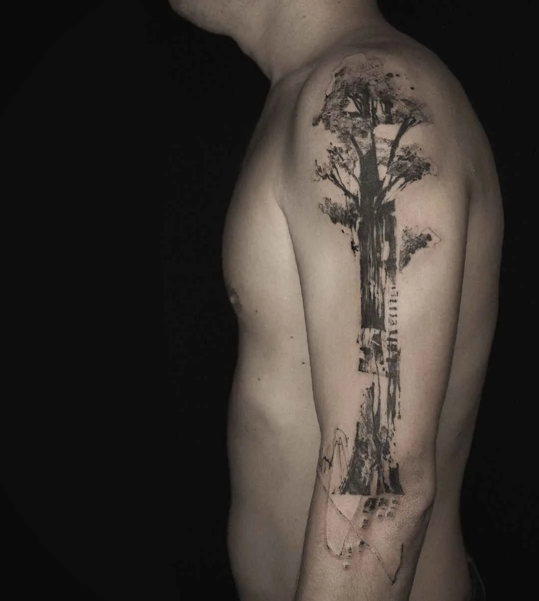 Tattoo artist NADi black e color authors sketch tattoo | Coreia