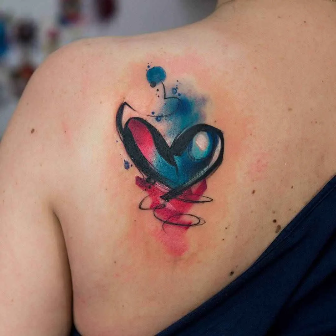 Tattoo artist Kateryna Zelenska, authors color sketch watercolor tattoo | Poland
