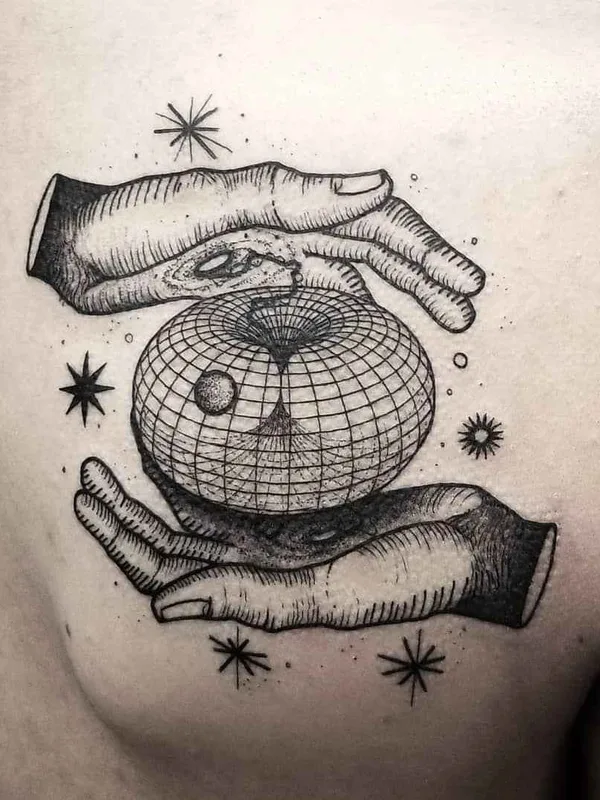 black and grey blackwork tattoo on shoulder blade #17342 | Tattoo Artist Thomas Eckeard