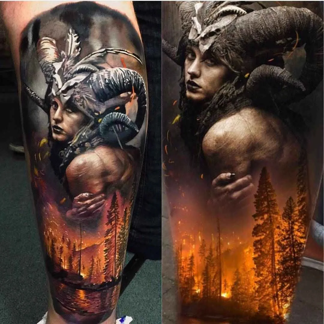 Tattoo artista Maksims Zotovs color authors tattoo realism | Riga, Latvia