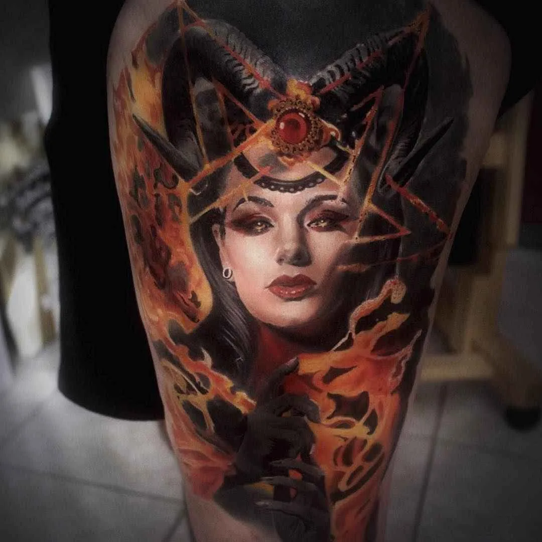 Tattoo artist Monica Marino color and black&grey portrait realism tattoo | Germany