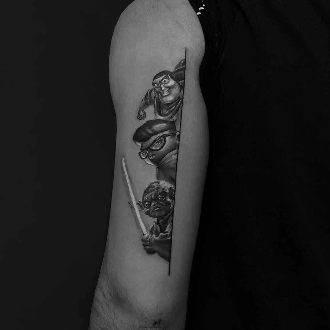 Tattoo artist Serkan Demirboga authors color and black tattoos, watercolor, sketch, minimalism | Turkey