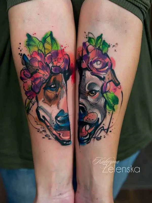 color watercolor Tatuaggio su forearm #17792 | Tatuatore Kateryna Zelenska