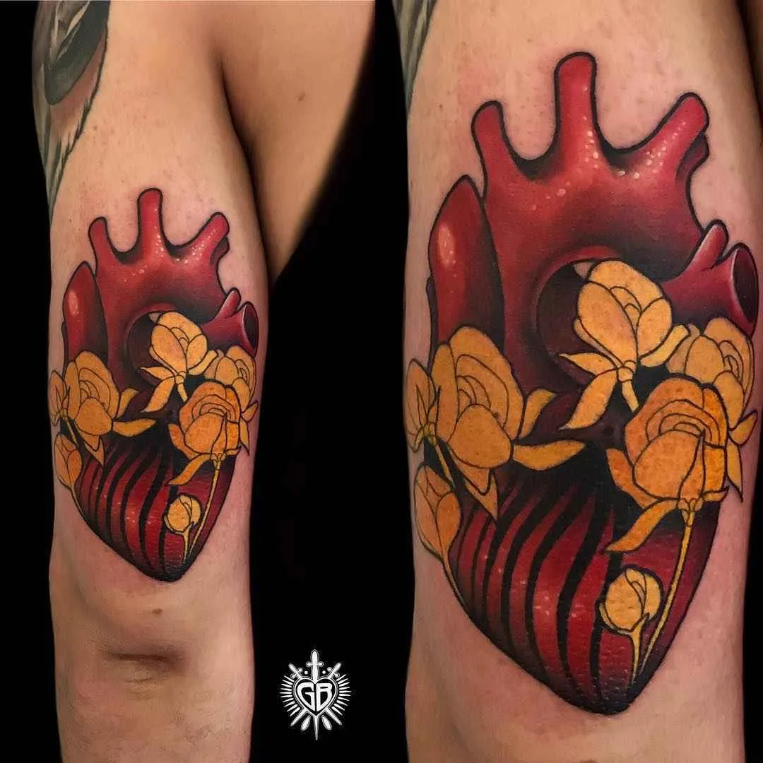 Tattoo artista Giulia Bongiovanni cria tattoo colorido neo tradicional | Roma, Itália