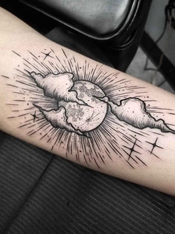 black and grey linework tattoo on forearm #17339 | Tattoo Artist Thomas Eckeard