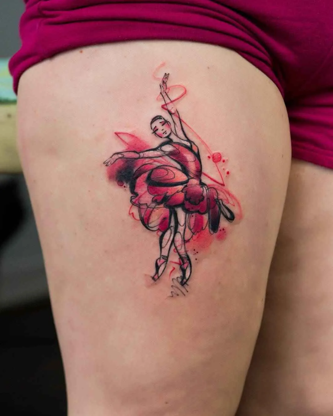 Tattoo artist Kateryna Zelenska, authors color sketch watercolor tattoo | Poland
