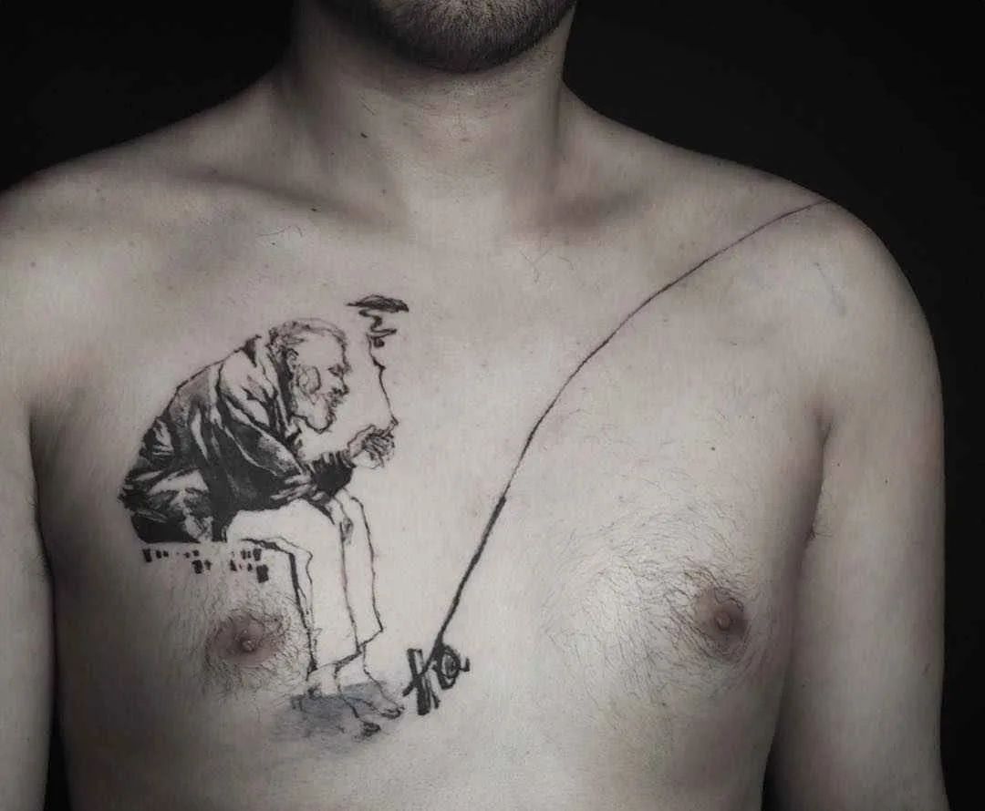 Tattoo artist NADi black e color authors sketch tattoo | Coreia