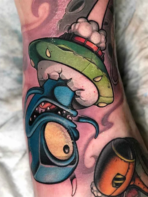 color new school tatuaje en forearm #17778 | Tatuador Thom Bulman