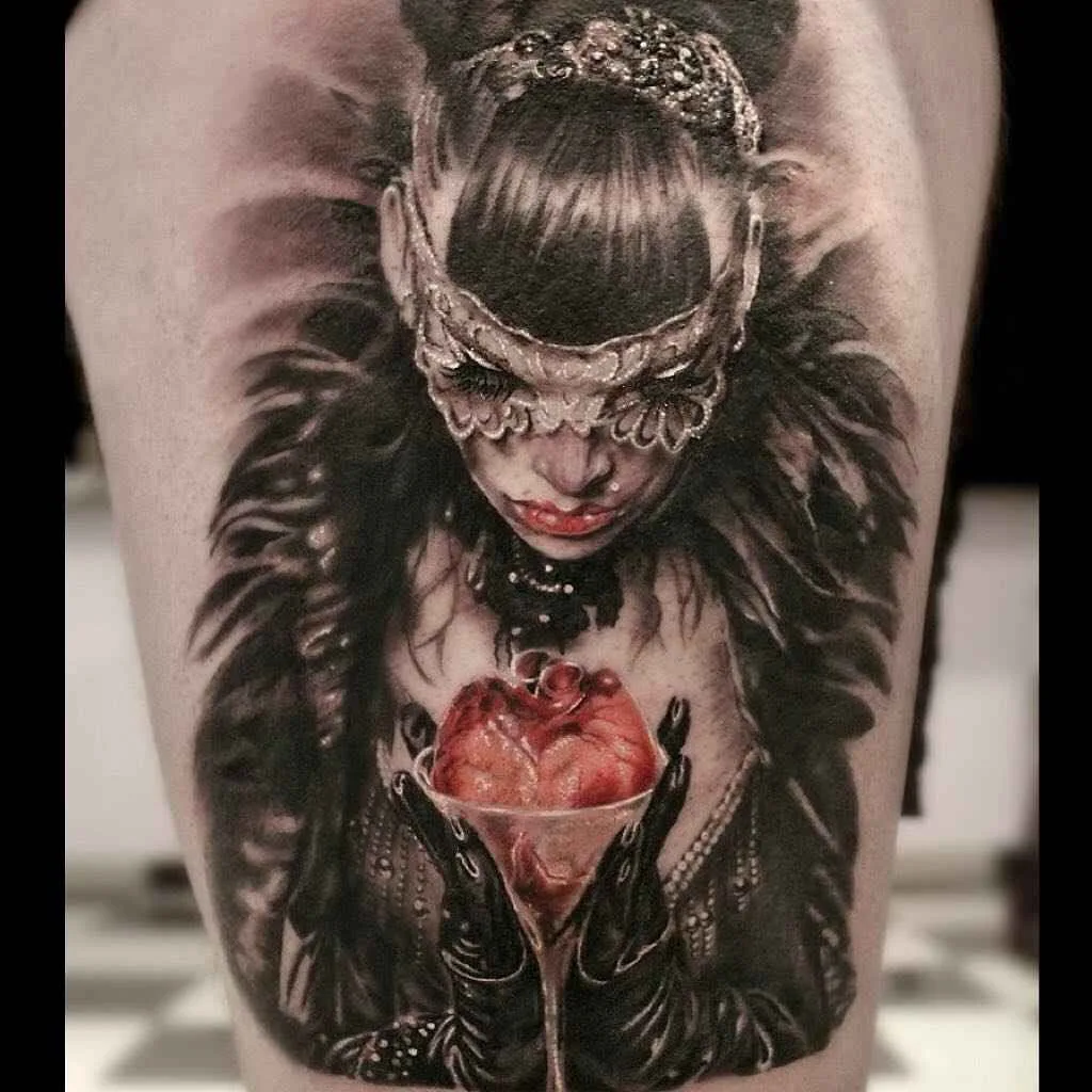 Tattoo artist Monica Marino color and black&grey portrait realism tattoo | Germany