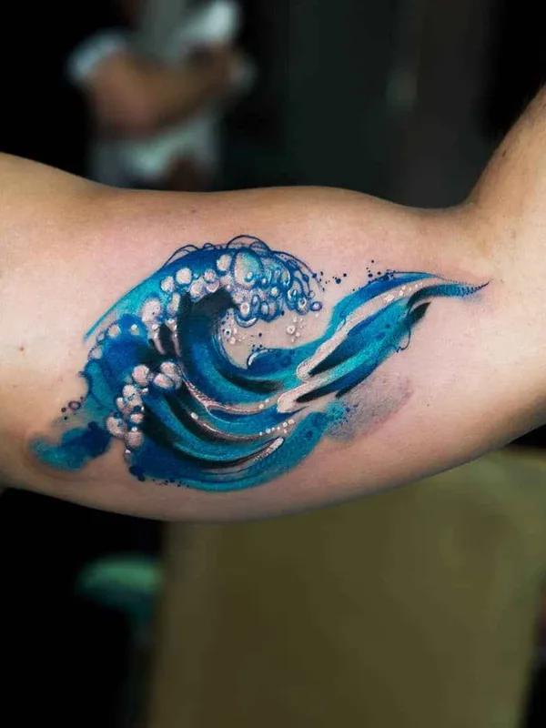 color watercolor Tatuaggio su bicep #17790 | Tatuatore Kateryna Zelenska