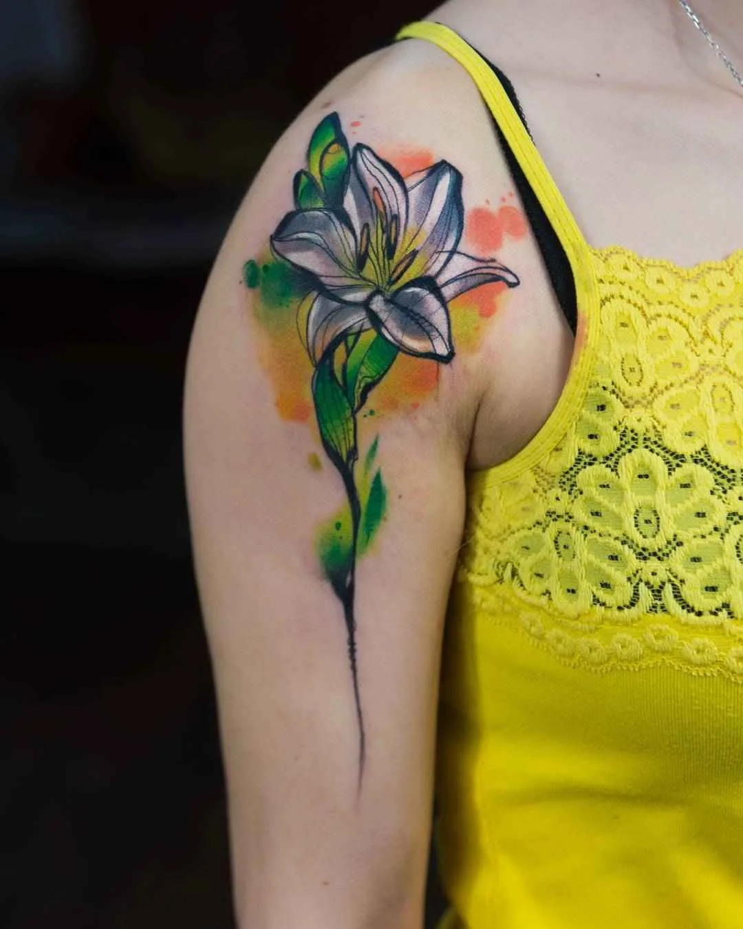 Tattoo artist Kateryna Zelenska, authors color sketch watercolor tattoo | Poland