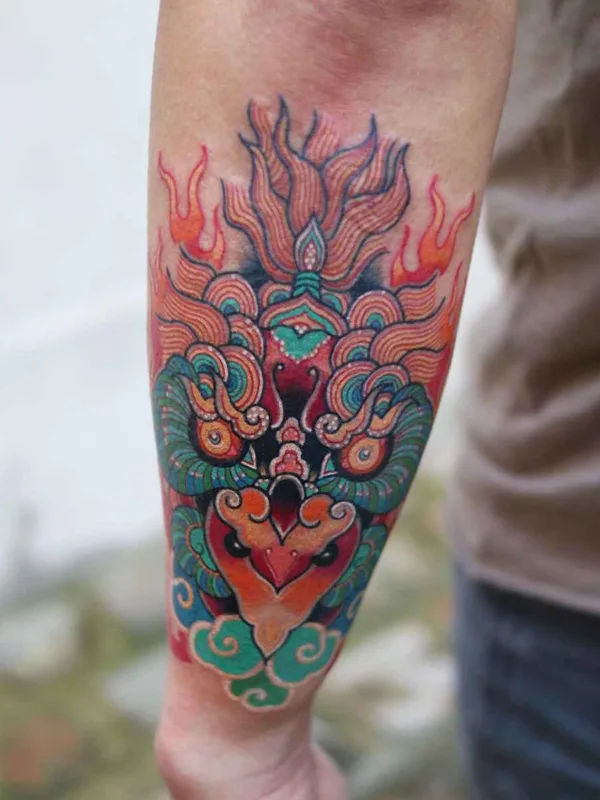 color ornamental татуировка на forearm #17906 | Тату мастер Pitta