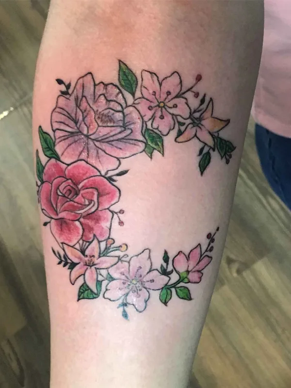 color watercolor tatouage sur forearm #17802 | Artiste tatoueur Алексей