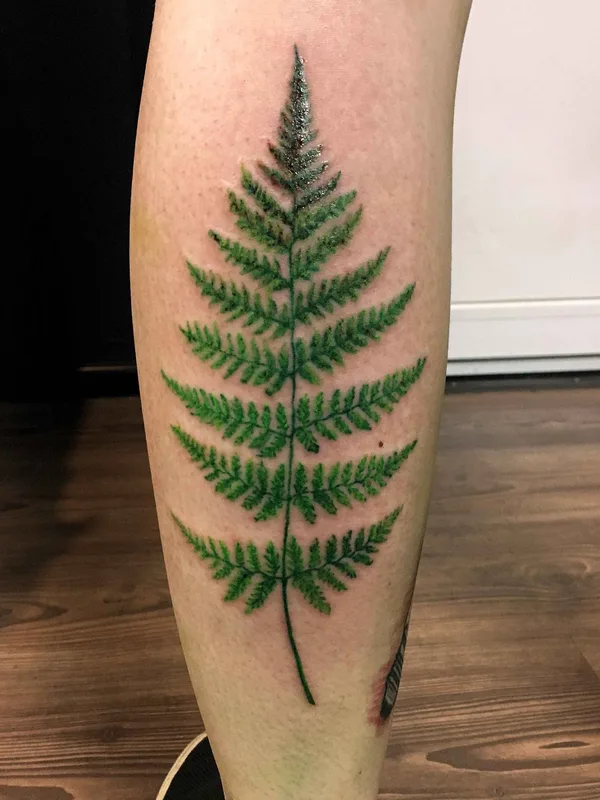 color botanic tatouage sur calf #17805 | Artiste tatoueur Алексей