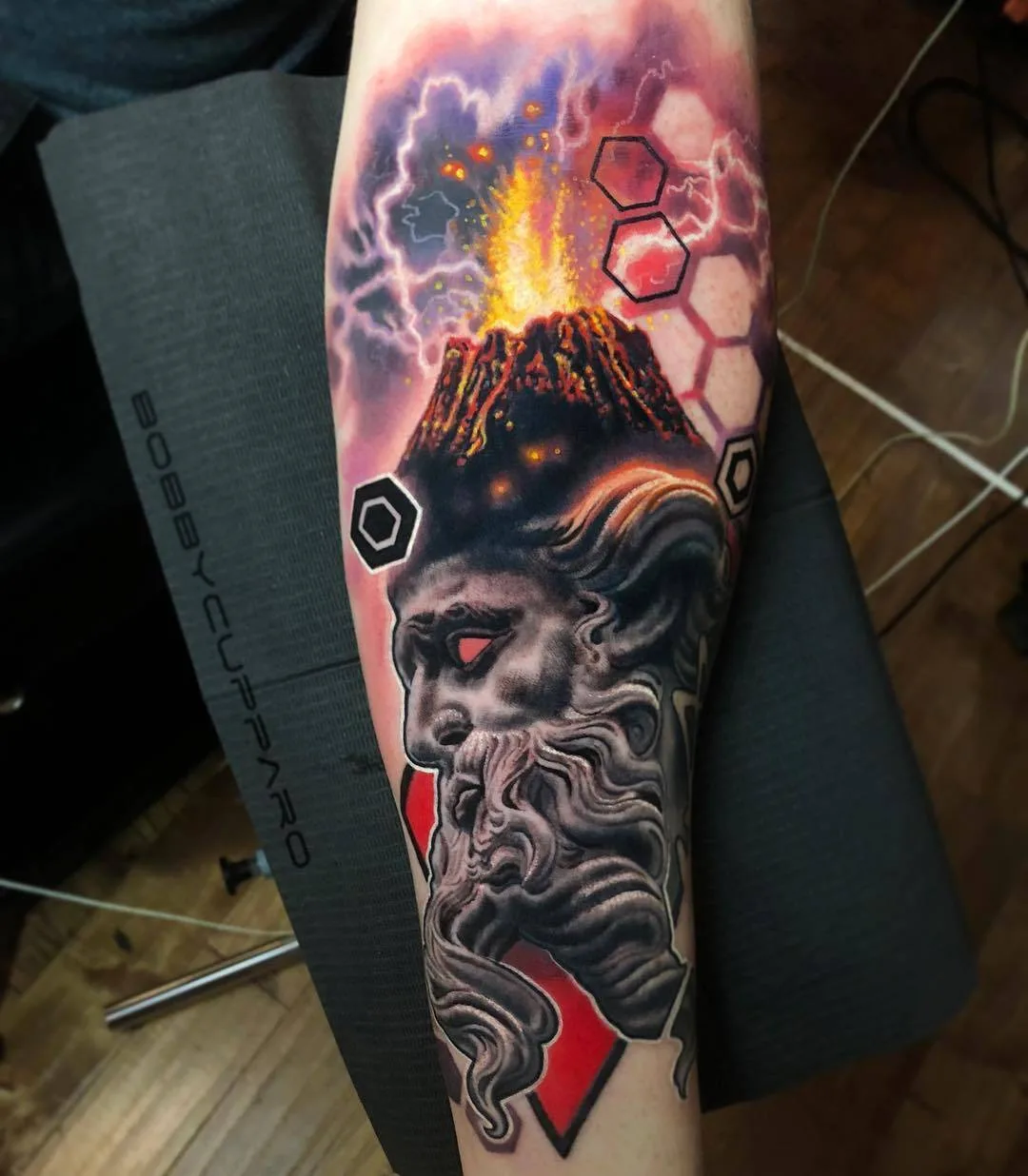 Tattoo artist Bobby Cupparo, color authors abstract realistic tattoo | New York, USA
