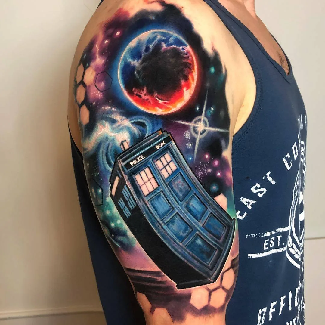 Tattoo artist Bobby Cupparo, color authors abstract realistic tattoo | New York, USA