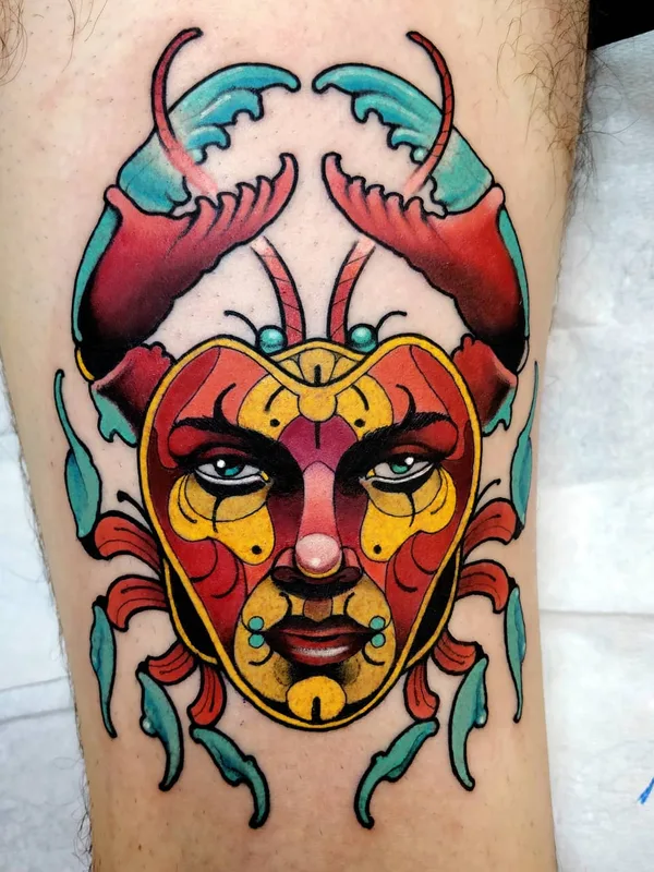 color neo traditional 타투 부위 thigh #28977 | 타투이스트 Nicola Nik The Rookie Rinaldi
