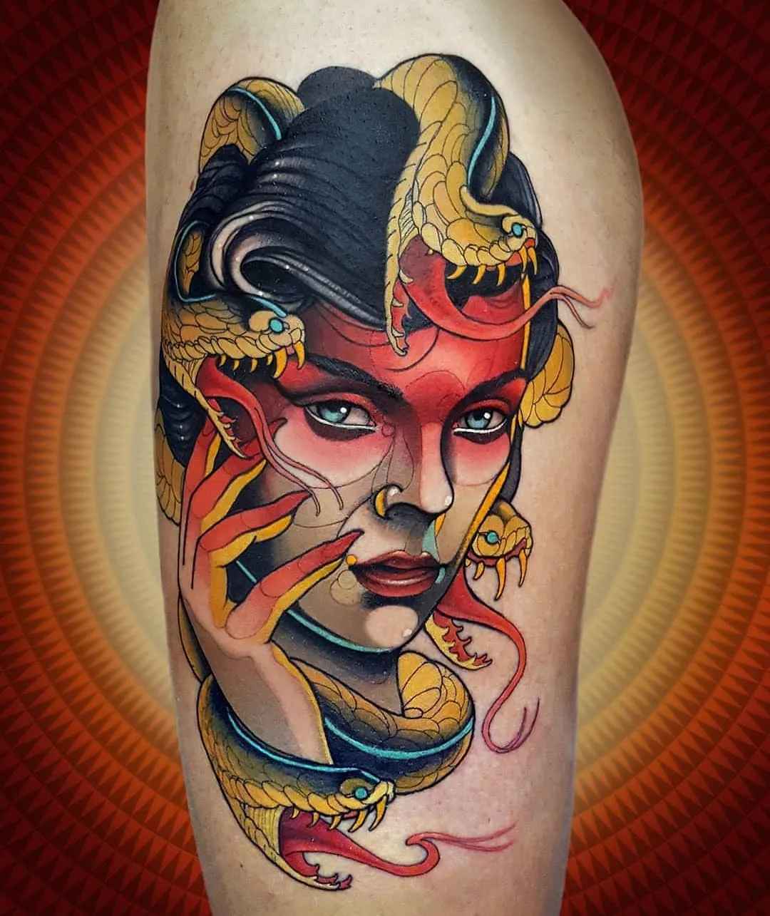 Tattoo artist Nicola Nik The Rookie Rinaldi, color authors style neo traditional tattoo | Italy