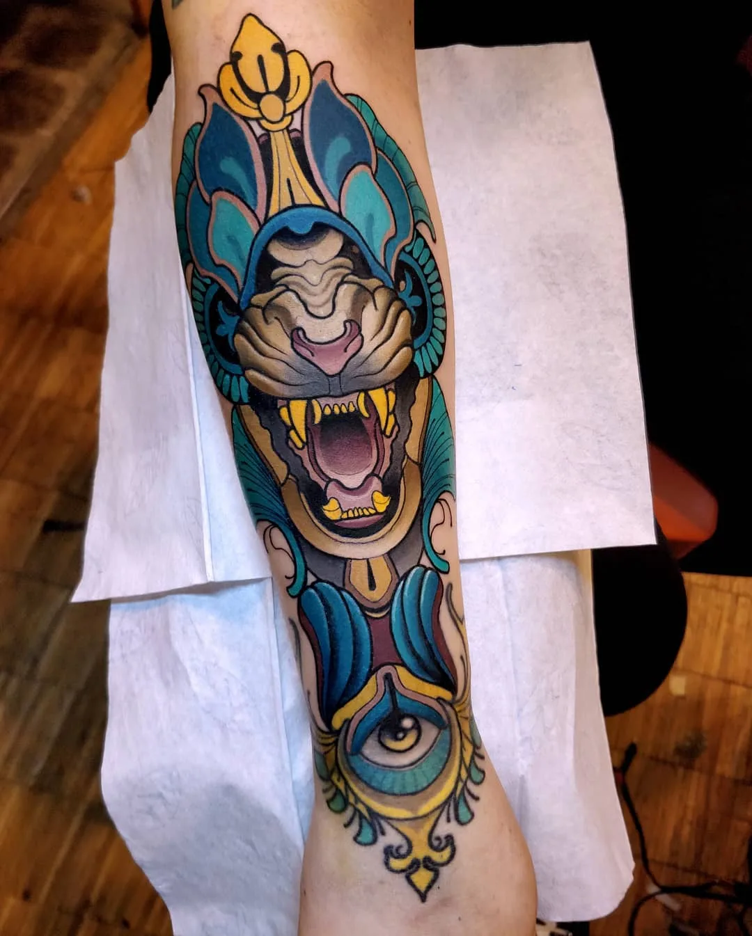 Tattoo artist Nicola Nik The Rookie Rinaldi, color authors style neo traditional tattoo | Italy