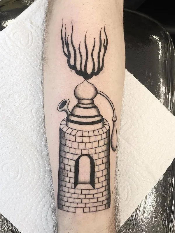 black and grey blackwork Tatuaggio su forearm #29064 | Tatuatore Jose Mendonza