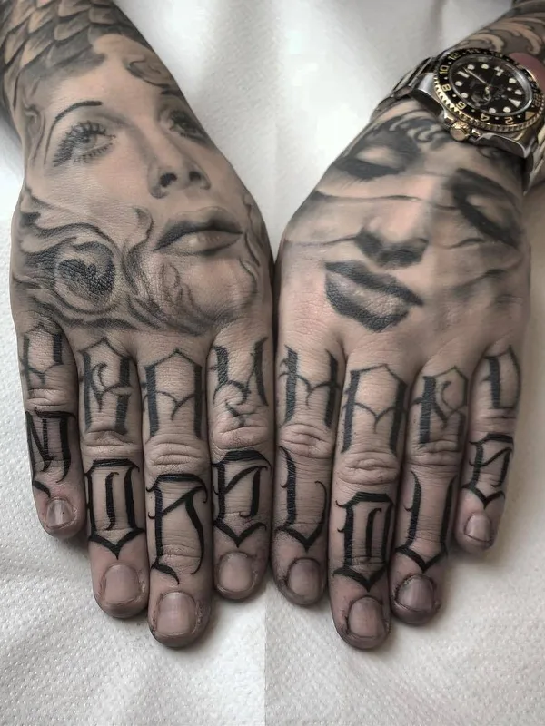 black and grey black and grey татуировка на hand #29110 | Тату мастер Ivano Natale