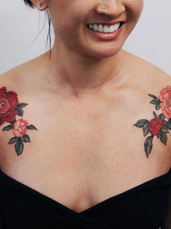 female color botanic tattoo on shoulder #29150 | Tattoo Artist Yuuz