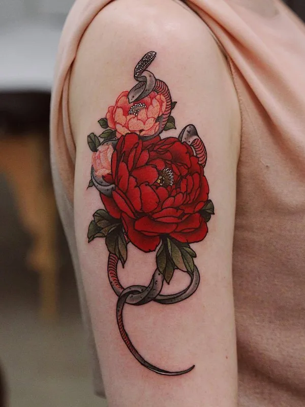 female color illustrative tattoo on upper arm #29145 | Tattoo Artist Yuuz