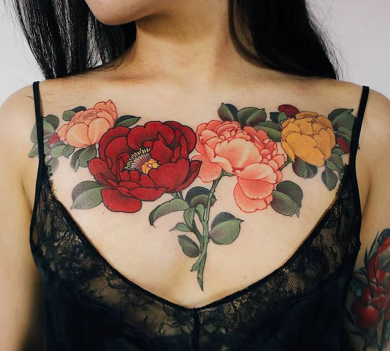 Floral tattoo by Yuuz