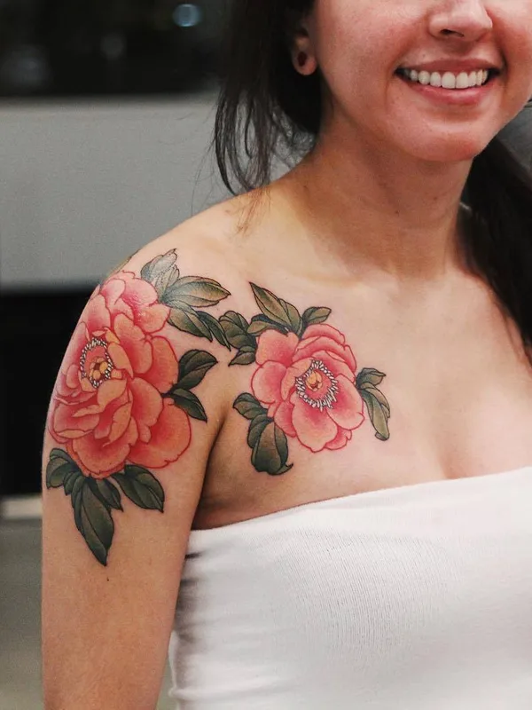 female color botanic tattoo on shoulder #29142 | Tattoo Artist Yuuz