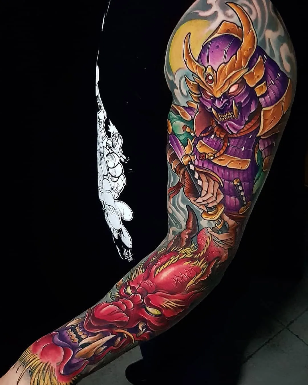 Tattoo artist Toni Angar, bright color crazy new school tattoo | Spain