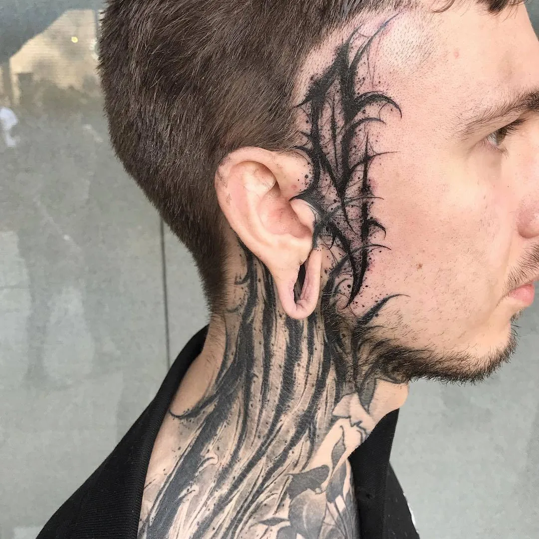 Tattoo artist Felix Seele, authors style blackwork lettering tattoo | Berlin, Germany