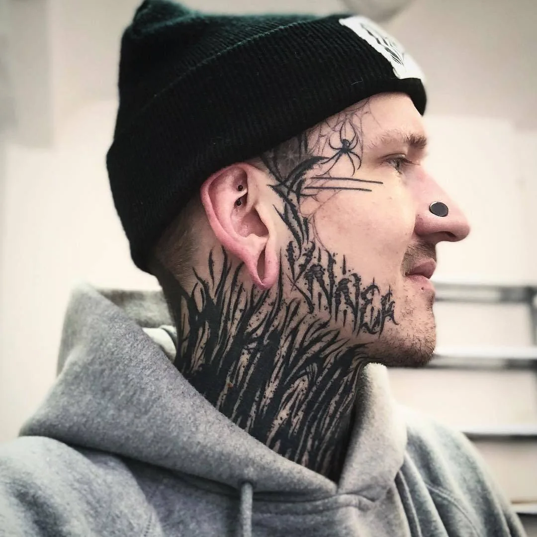 Tattoo artist Felix Seele, authors style blackwork lettering tattoo | Berlin, Germany