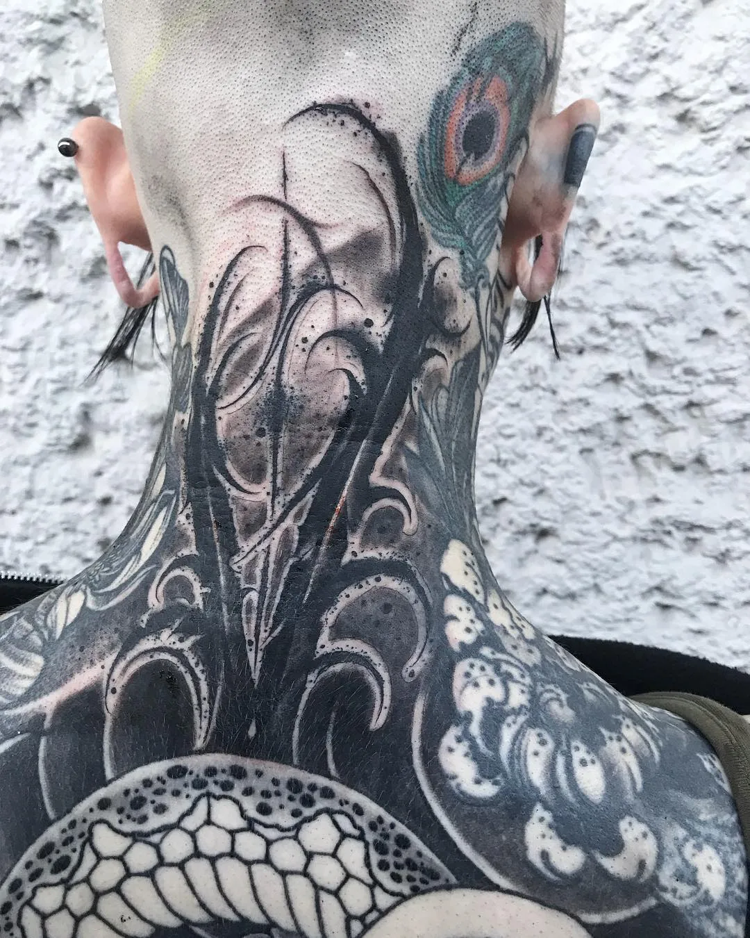 Tattoo artist Felix Seele, authors style blackwork lettering tattoo | Berlin, Germany