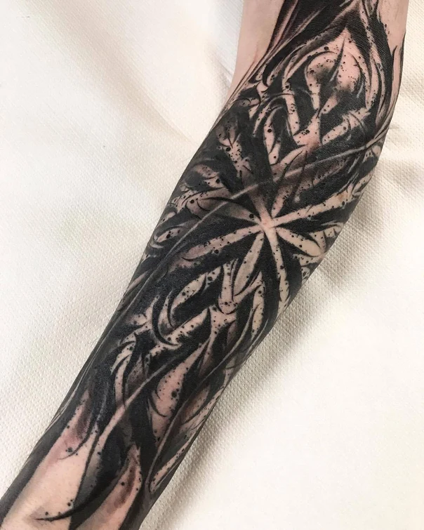 Blackwork Abstract tattoo on Forearm
