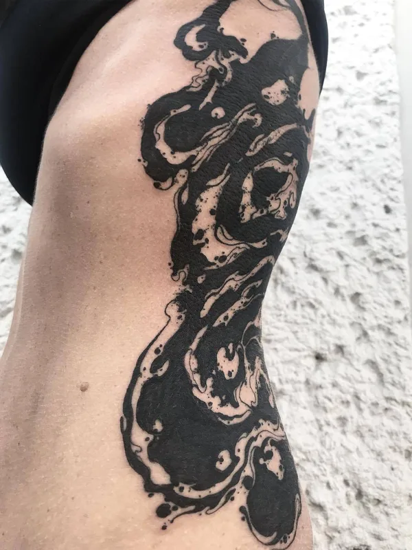 black blackwork 타투 부위 side #29341 | 타투이스트 Felix Seele