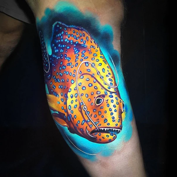 Realism Fish tattoo on Forearm
