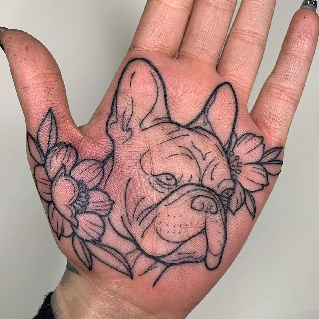 Palm tattoo, tattoo artist Luke.A.Ashley, black tattoo | London, United Kingdom