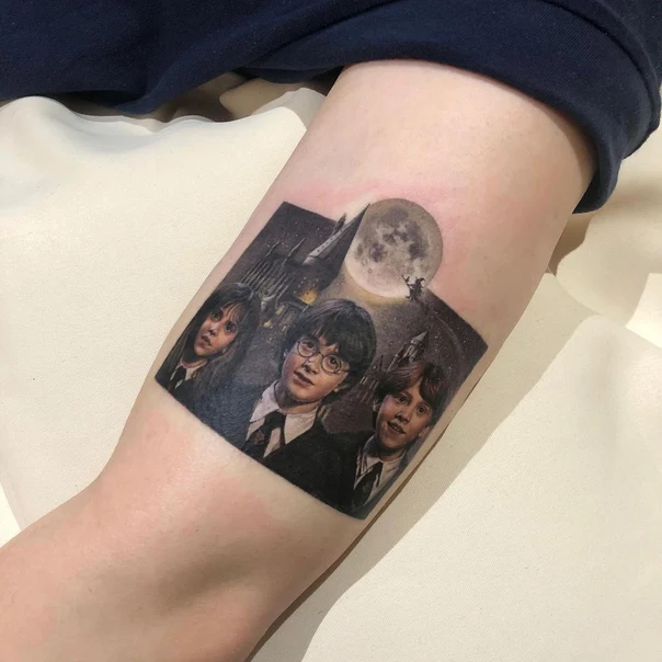 Realism Harry potter, Portrait tattoo on Forearm