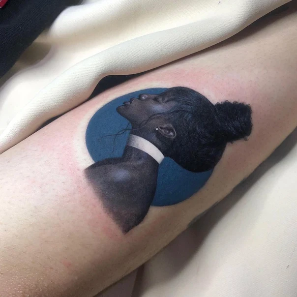 Realism Portrait, Woman tattoo on Forearm