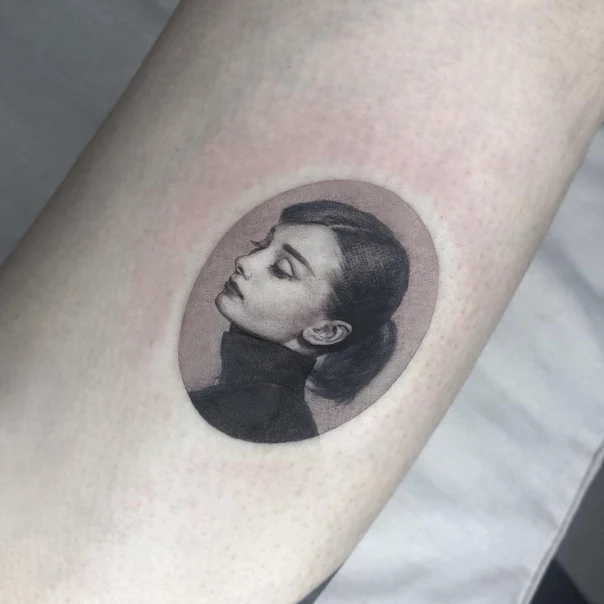 Realism Portrait tattoo on Thigh