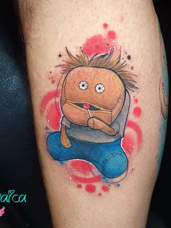 color illustrative Tatuaggio su calf #38917 | Tatuatore Jamaica Corridori