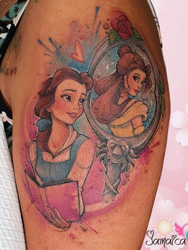 female color illustrative Tatuaggio su upper arm #38916 | Tatuatore Jamaica Corridori