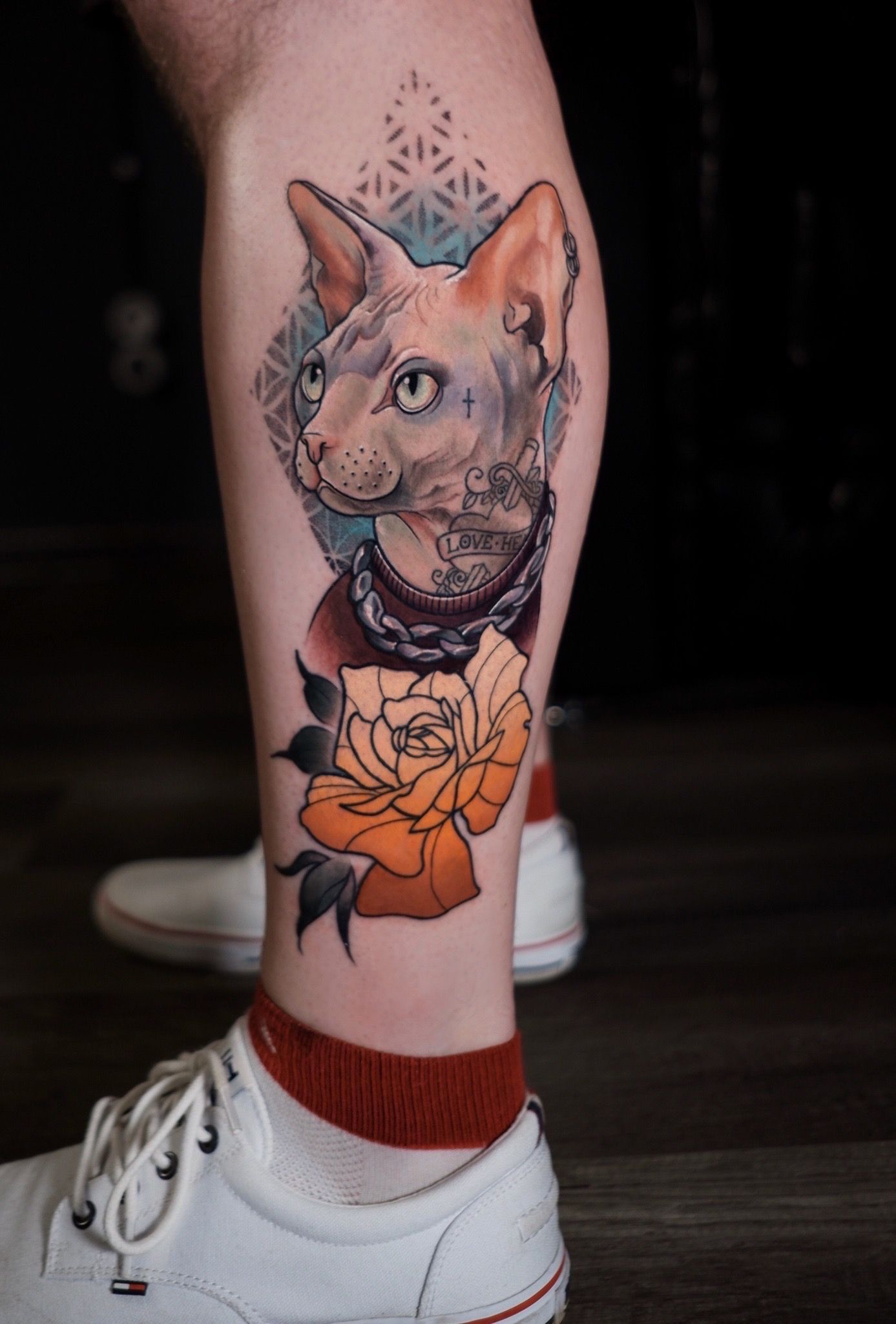 Тату с сфинксом неотрад от Алены Awa