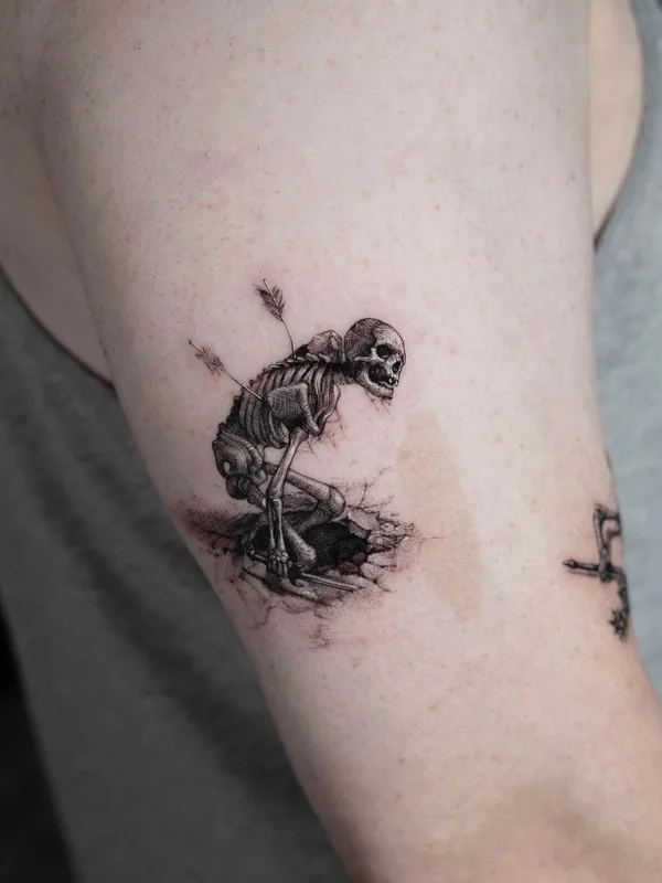 black and grey sketch 타투 부위 outer arm #38992 | 타투이스트 Camoz