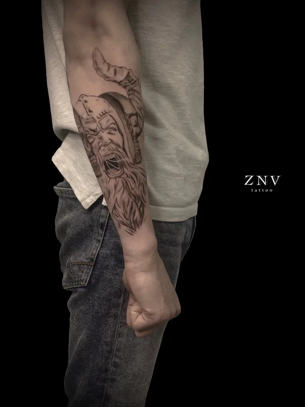 black and grey black and grey 타투 부위 forearm #39048 | 타투이스트 Александр Зиновьев