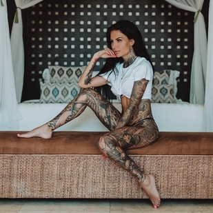🔥 Горячие фото, портфолио модели  #39138 Тату модель Tattooed Katia