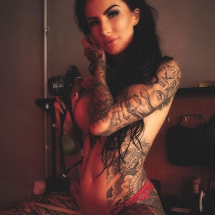 🔥 Горячие фото, портфолио модели  #39135 Тату модель Tattooed Katia