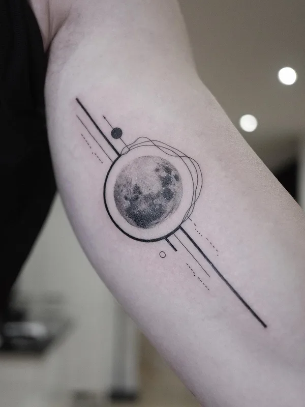 black and grey geometric татуировка на forearm #52991 | Тату мастер Миша Нечаев